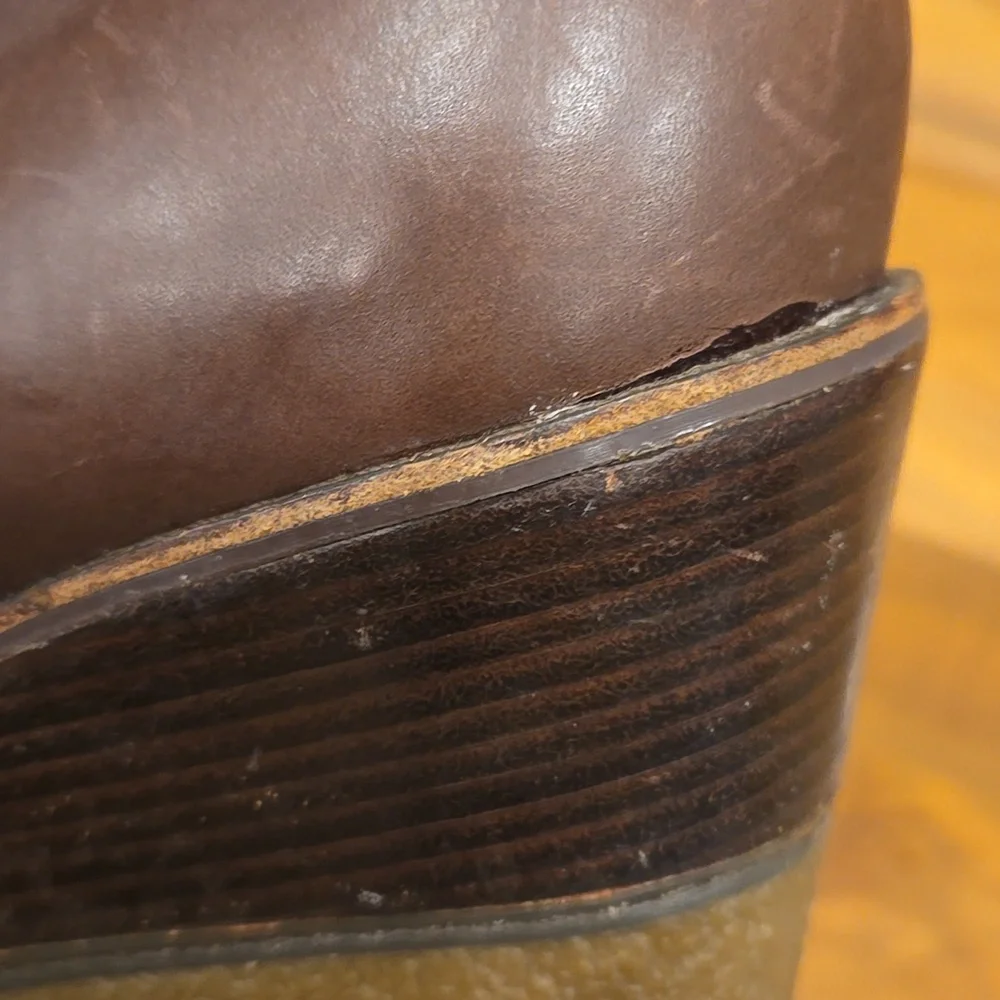 Cole Haan/Nike Air Brown Suede Wedge Ankle Boots